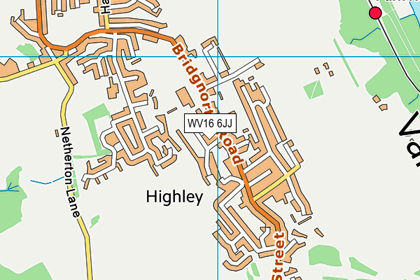 WV16 6JJ map - OS VectorMap District (Ordnance Survey)