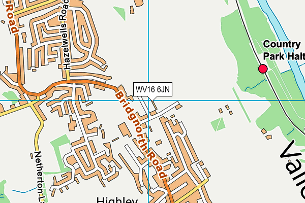 WV16 6JN map - OS VectorMap District (Ordnance Survey)