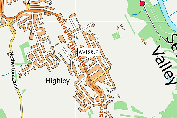 WV16 6JP map - OS VectorMap District (Ordnance Survey)