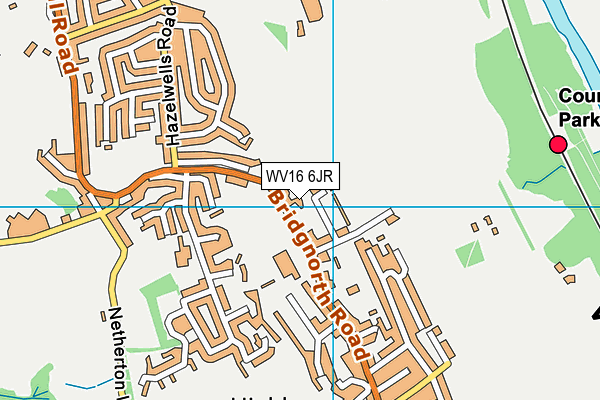 WV16 6JR map - OS VectorMap District (Ordnance Survey)