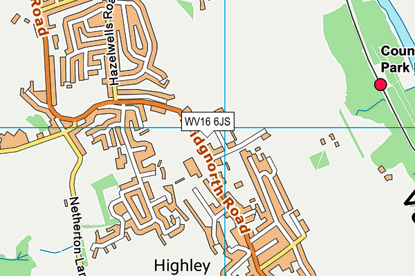 WV16 6JS map - OS VectorMap District (Ordnance Survey)