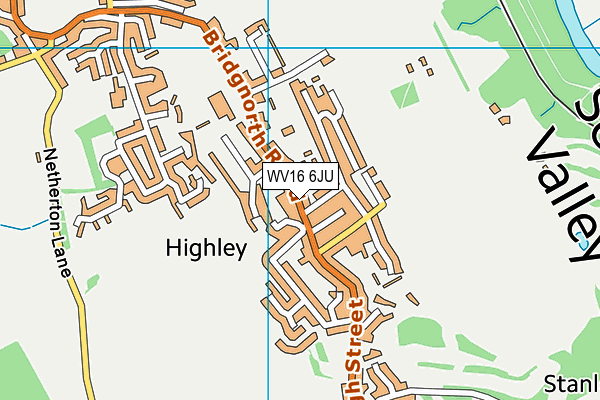 WV16 6JU map - OS VectorMap District (Ordnance Survey)