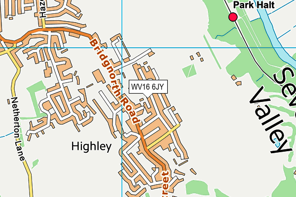 WV16 6JY map - OS VectorMap District (Ordnance Survey)