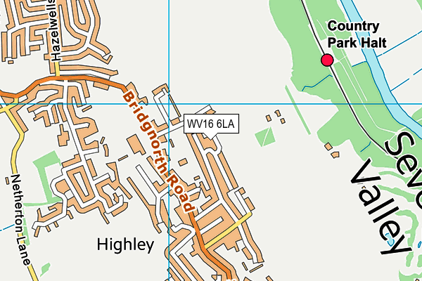 WV16 6LA map - OS VectorMap District (Ordnance Survey)