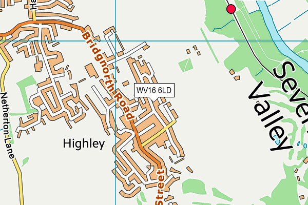 WV16 6LD map - OS VectorMap District (Ordnance Survey)
