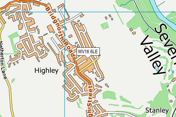 WV16 6LE map - OS VectorMap District (Ordnance Survey)