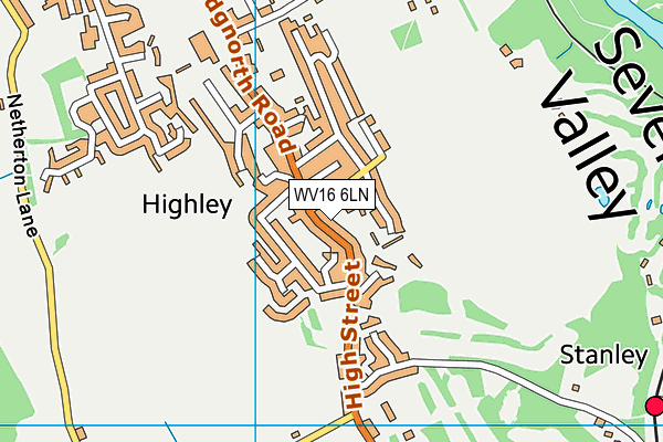 WV16 6LN map - OS VectorMap District (Ordnance Survey)