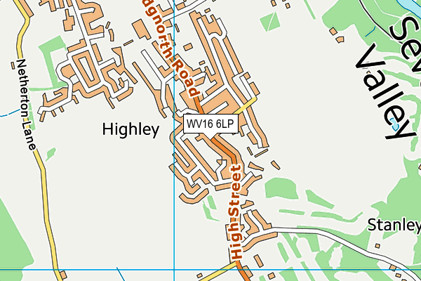 WV16 6LP map - OS VectorMap District (Ordnance Survey)