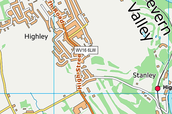WV16 6LW map - OS VectorMap District (Ordnance Survey)