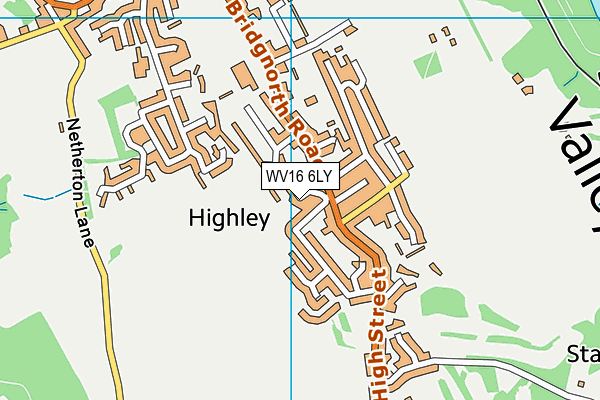 WV16 6LY map - OS VectorMap District (Ordnance Survey)