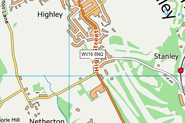 WV16 6NQ map - OS VectorMap District (Ordnance Survey)