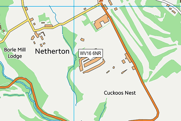 WV16 6NR map - OS VectorMap District (Ordnance Survey)