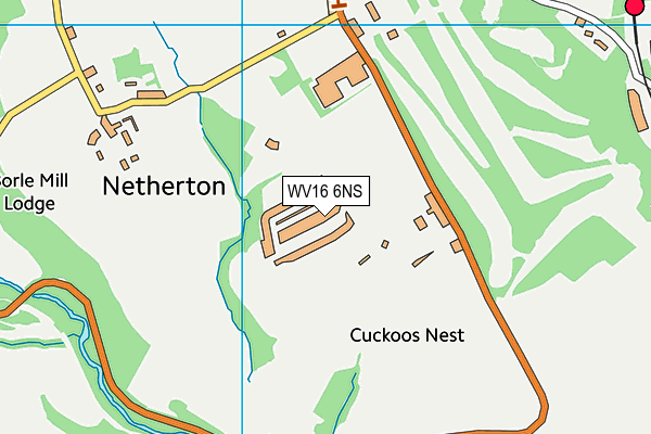 WV16 6NS map - OS VectorMap District (Ordnance Survey)
