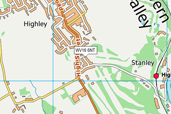 WV16 6NT map - OS VectorMap District (Ordnance Survey)