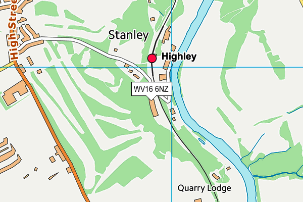 WV16 6NZ map - OS VectorMap District (Ordnance Survey)