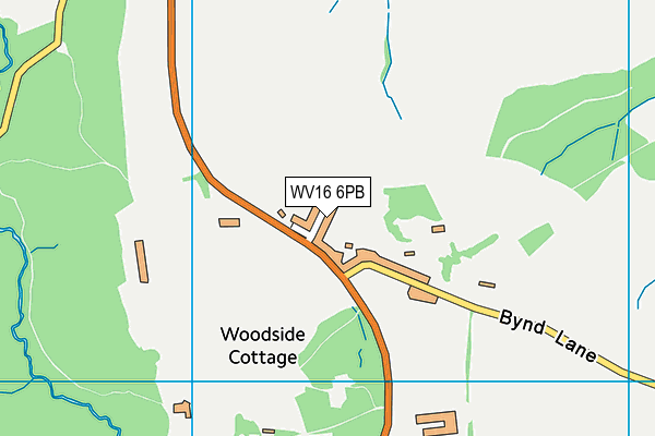 WV16 6PB map - OS VectorMap District (Ordnance Survey)