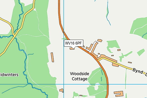 WV16 6PF map - OS VectorMap District (Ordnance Survey)