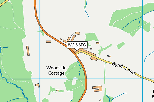 WV16 6PG map - OS VectorMap District (Ordnance Survey)