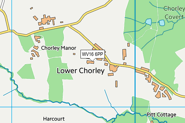 WV16 6PP map - OS VectorMap District (Ordnance Survey)