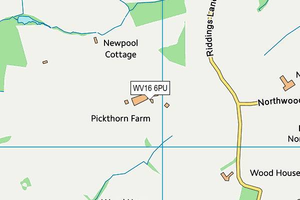 WV16 6PU map - OS VectorMap District (Ordnance Survey)