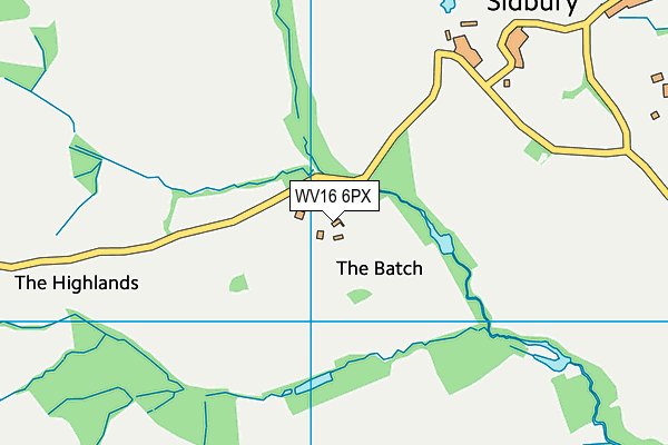 WV16 6PX map - OS VectorMap District (Ordnance Survey)