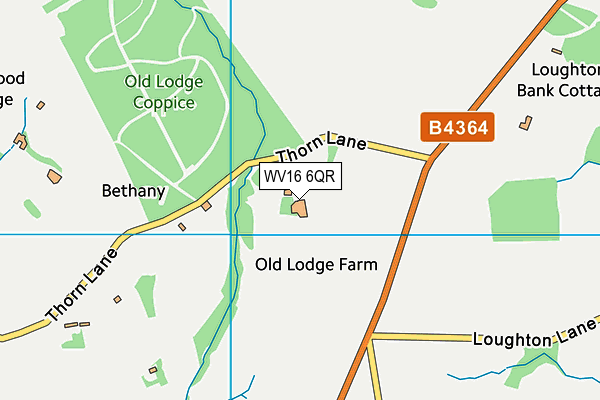 WV16 6QR map - OS VectorMap District (Ordnance Survey)