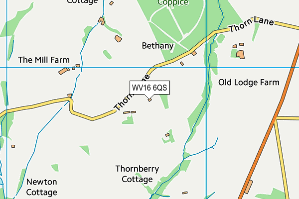 WV16 6QS map - OS VectorMap District (Ordnance Survey)