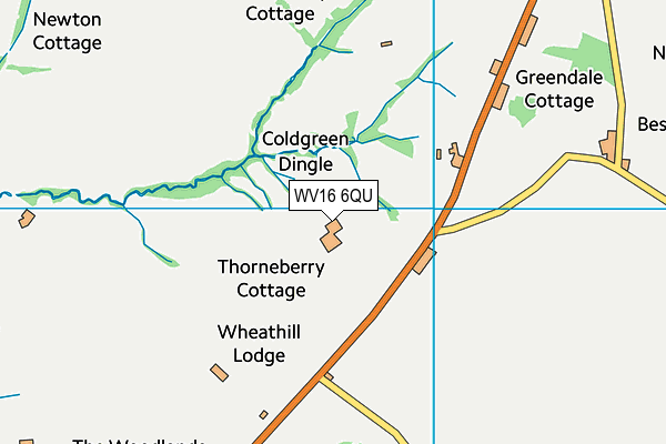 WV16 6QU map - OS VectorMap District (Ordnance Survey)