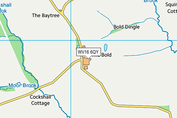 WV16 6QY map - OS VectorMap District (Ordnance Survey)