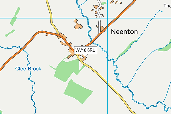 WV16 6RU map - OS VectorMap District (Ordnance Survey)