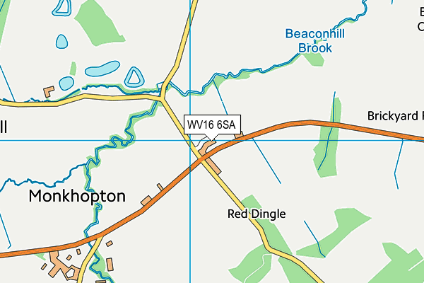 WV16 6SA map - OS VectorMap District (Ordnance Survey)