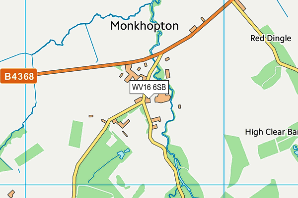 WV16 6SB map - OS VectorMap District (Ordnance Survey)