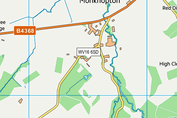 WV16 6SD map - OS VectorMap District (Ordnance Survey)