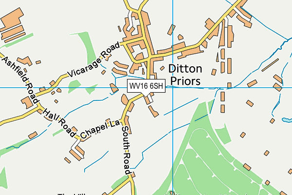 WV16 6SH map - OS VectorMap District (Ordnance Survey)