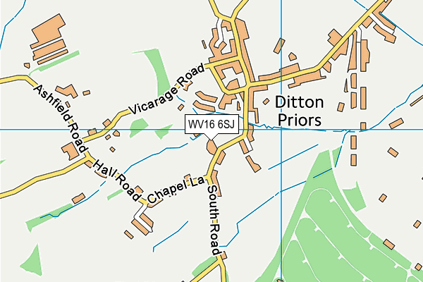 WV16 6SJ map - OS VectorMap District (Ordnance Survey)