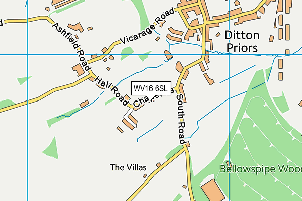 WV16 6SL map - OS VectorMap District (Ordnance Survey)