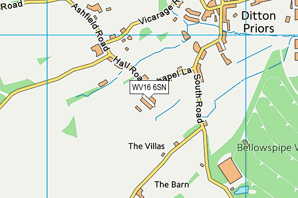 WV16 6SN map - OS VectorMap District (Ordnance Survey)