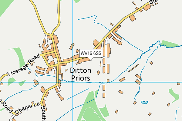 WV16 6SS map - OS VectorMap District (Ordnance Survey)