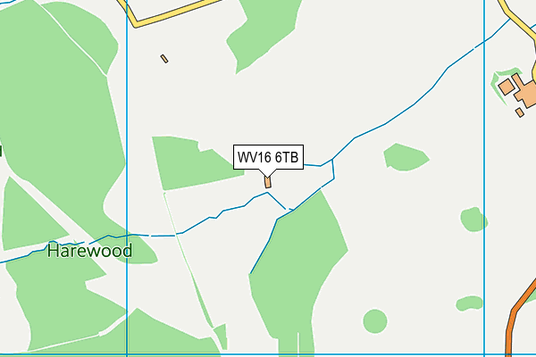 WV16 6TB map - OS VectorMap District (Ordnance Survey)