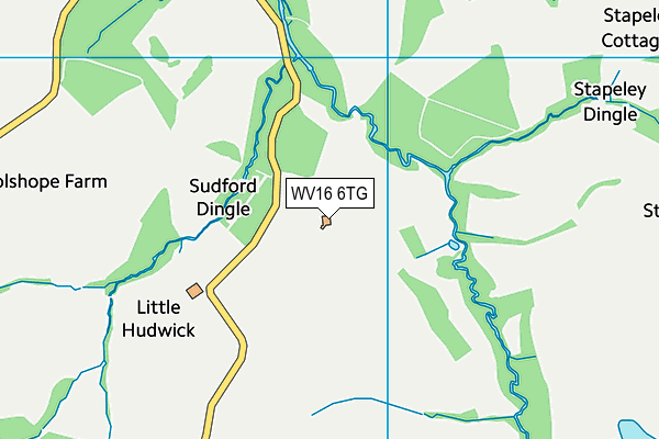 WV16 6TG map - OS VectorMap District (Ordnance Survey)