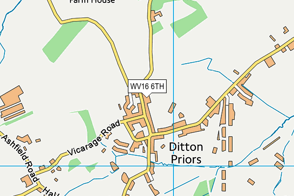 WV16 6TH map - OS VectorMap District (Ordnance Survey)