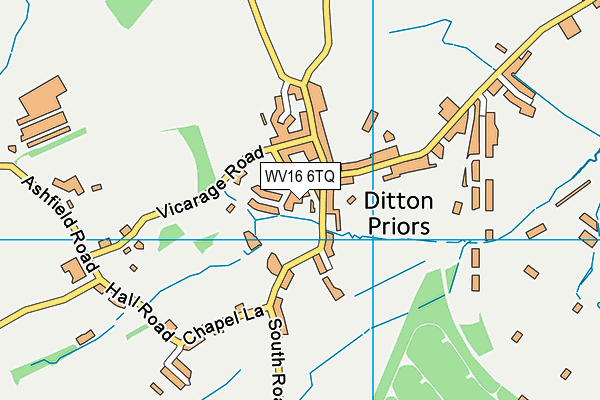 WV16 6TQ map - OS VectorMap District (Ordnance Survey)