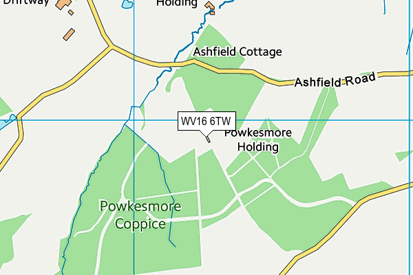 WV16 6TW map - OS VectorMap District (Ordnance Survey)