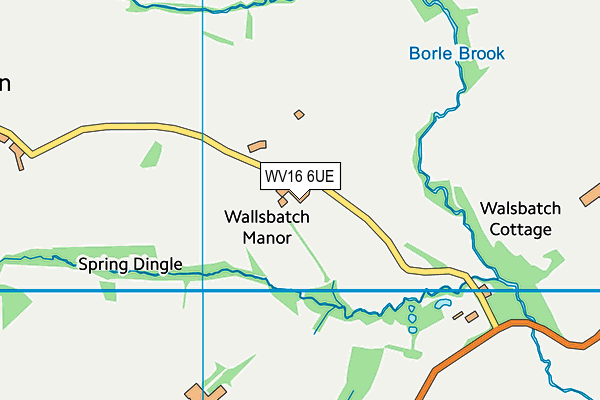 WV16 6UE map - OS VectorMap District (Ordnance Survey)