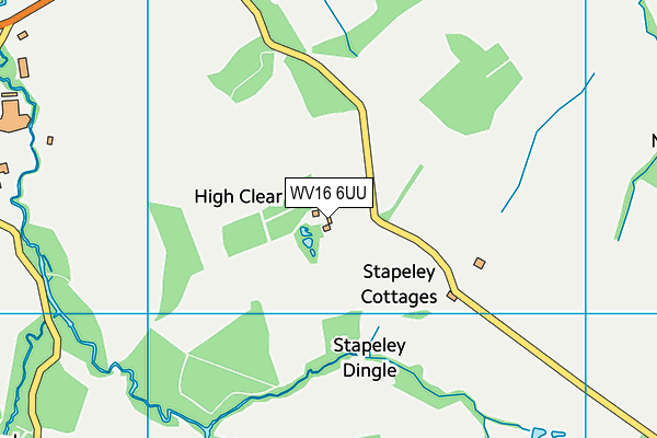 WV16 6UU map - OS VectorMap District (Ordnance Survey)