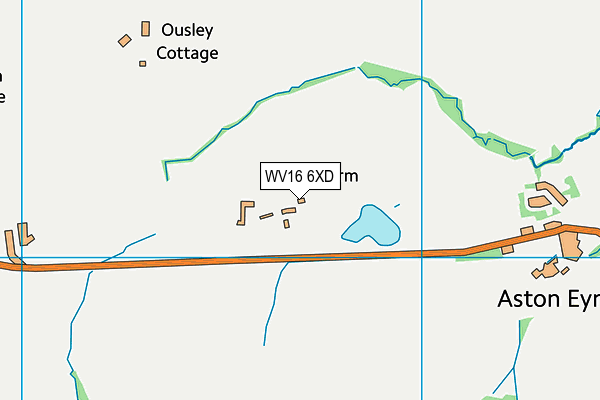 WV16 6XD map - OS VectorMap District (Ordnance Survey)