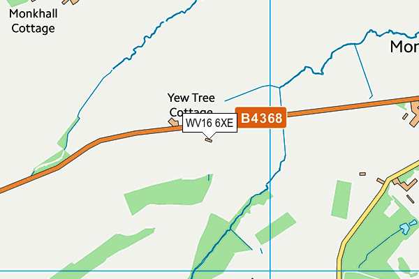 WV16 6XE map - OS VectorMap District (Ordnance Survey)