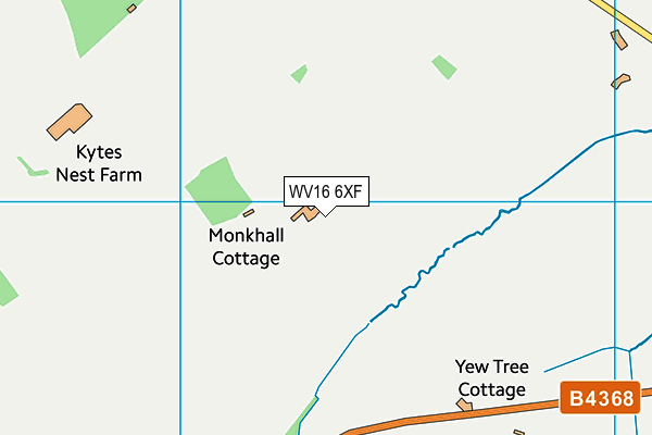 WV16 6XF map - OS VectorMap District (Ordnance Survey)