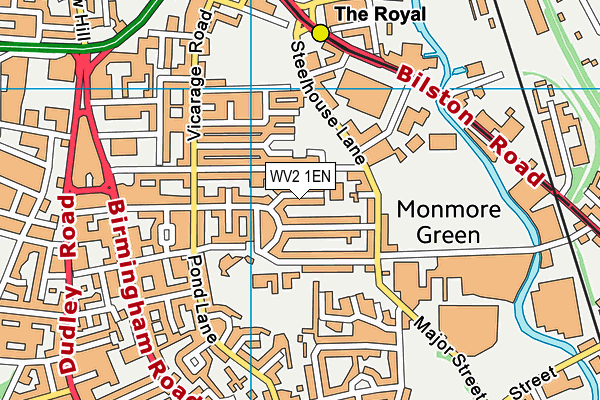 WV2 1EN map - OS VectorMap District (Ordnance Survey)