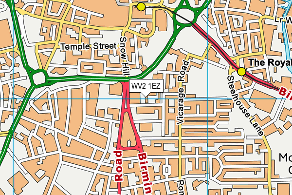 WV2 1EZ map - OS VectorMap District (Ordnance Survey)